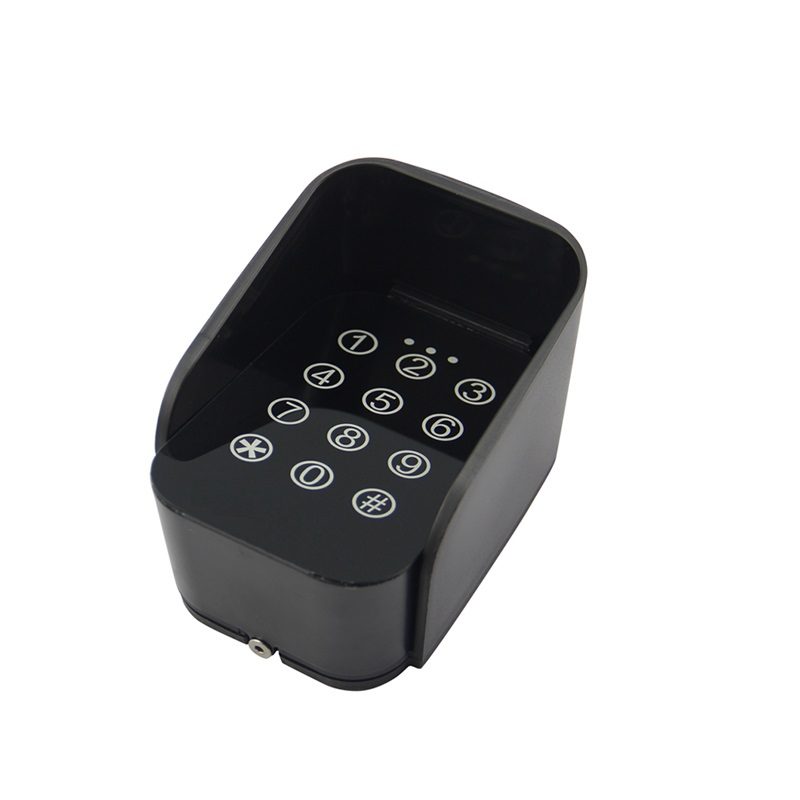 Wireless keypad with touch buttons.