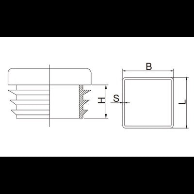 Plastic post cap 100mm Square