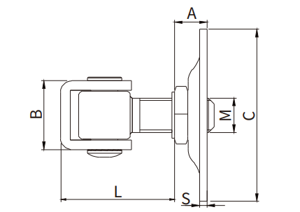 Adjustable Gate Hinge With Square Plate