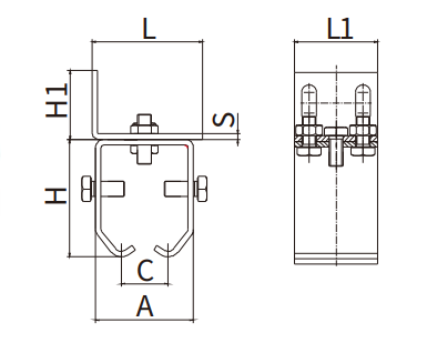 Fixing Bracket for Hanging Door Roller Rail (Wall Fixing)