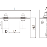 Sliding gate Top Guide rollers With bracket- Small