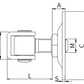 Adjustable Gate Hinge With Square Plate