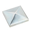 60MM White Zinc Plated Pyramid Post Cap