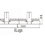 Siding Gate Nylon Gear Rack Commercial Grade