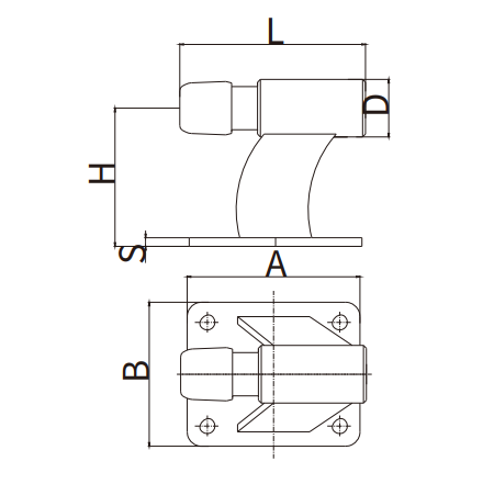 Heavy Duty Gate Stopper with Loaded Spring