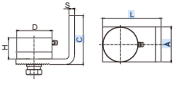 Bottom Gate Hinge With L shape Fixing Plate