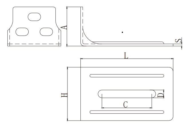 Bracket for Gate Catcher Powder Coated Black