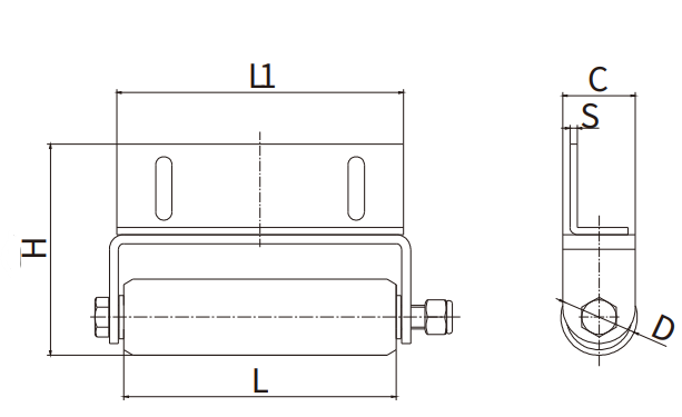 Adjustable Roller Guide With Bracket