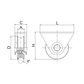 Commercial Sliding gate wheel, 88MM Dia With Exterior Bracket for 20mm Track