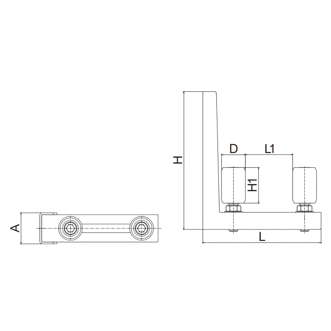 Sliding gate Top Guide rollers bracket Only