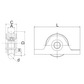 Commercial Sliding gate wheel, 88MM Dia With Exterior Bracket for 20mm Track