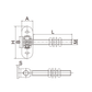 Adjustable gate hinge with long bolt- Powder coated black