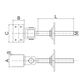 Swing gate Hinge for 50 x 50mm box section Aluminum Gates