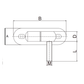 Swing gate hinge powder coated Black- Adjustable