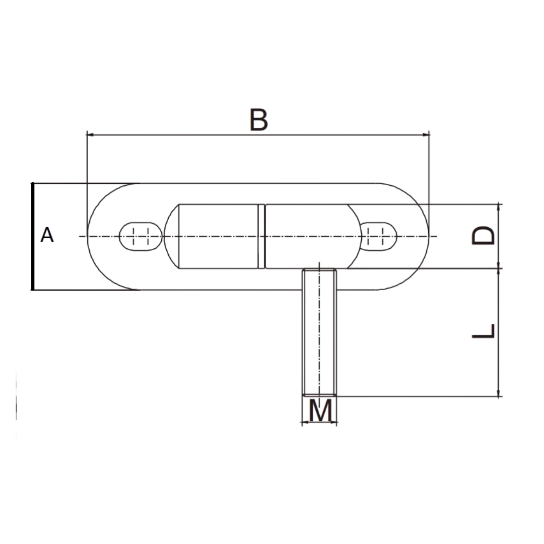 Swing gate hinge powder coated Black- Adjustable