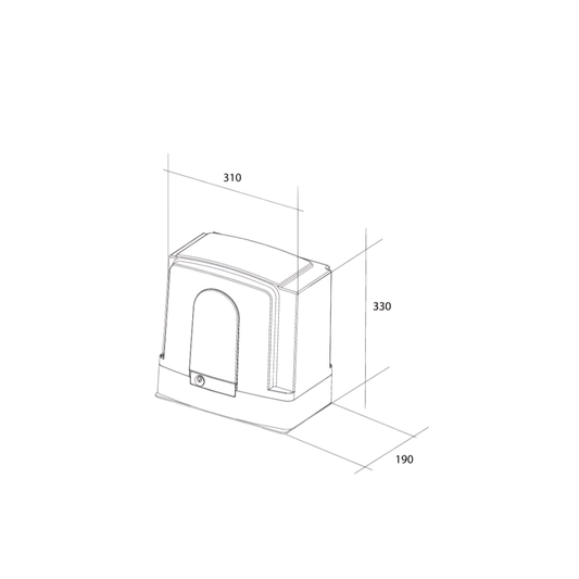 Quiko Italian-Moovy M800, 230V Commercial Sliding Gate Motor/Opener For gates up to 800KG.