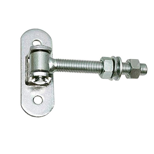 Adjustable gate hinge with long bolt- Powder coated black
