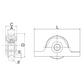 Sliding gate wheel, 78MM Dia With Internal Bracket for 16mm Track