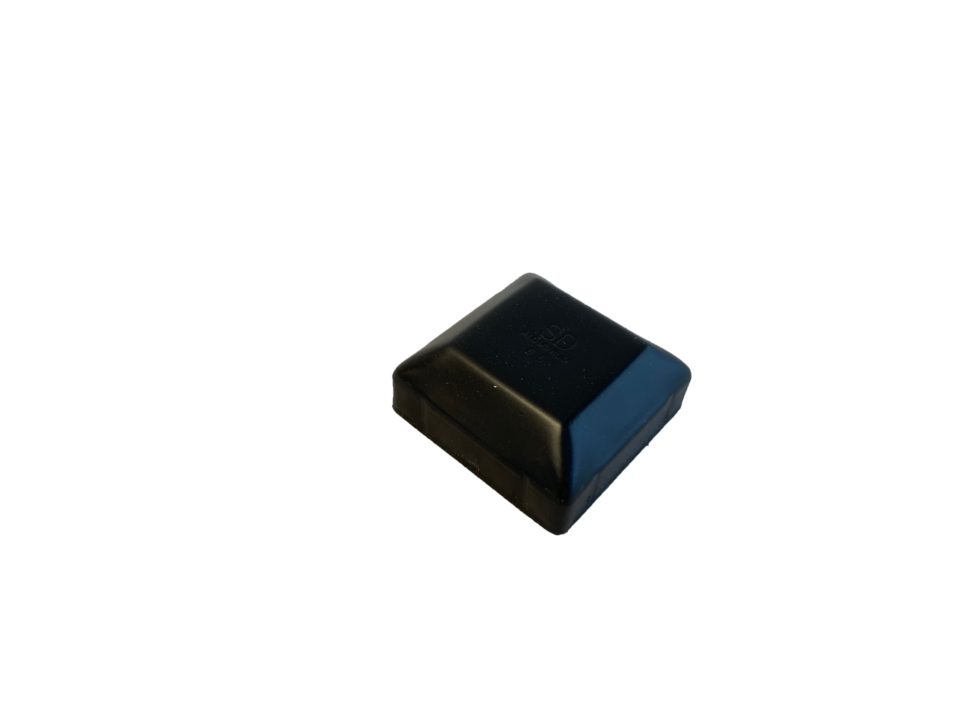 Black rectangular object on a white background