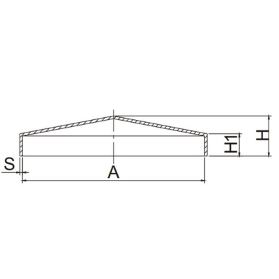 Steel Pyramid Post Cap Galv 150mm square