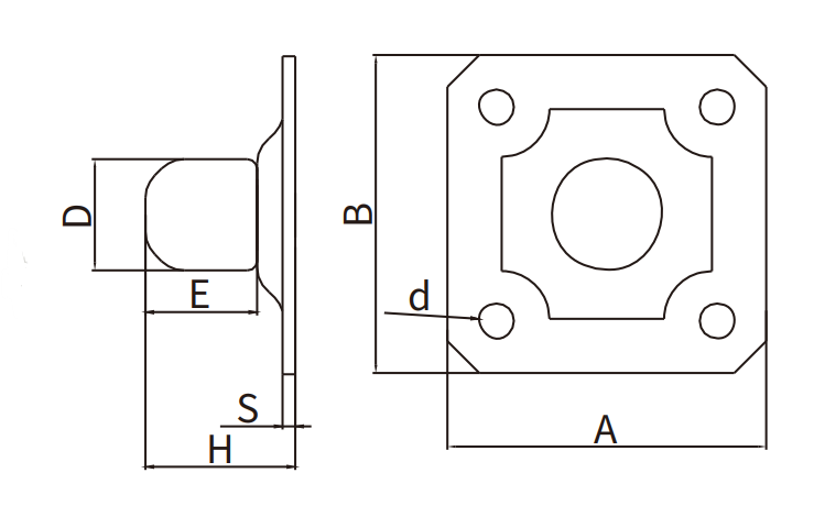 Gate Stopper With Square Plate