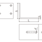Bracket for Gate Catcher Powder Coated Black