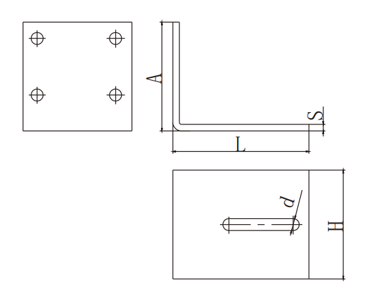 Bracket for Gate Catcher Powder Coated Black
