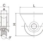 Sliding gate wheel, 78MM Dia With Exterior Bracket for 16mm Track